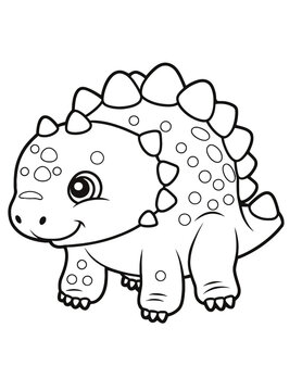 recommend clip art: coloring page for children cute dinosaur