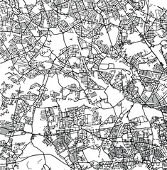 Silhouette map of Brent United Kingdom