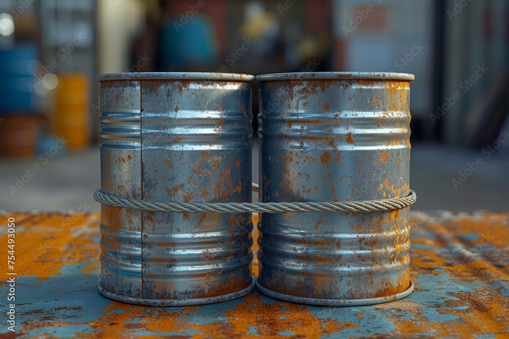 Poster two tin cans connected by a taut string, illustrating a simple yet effective method of verbal commun