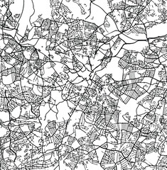 Fototapeta na wymiar Silhouette map of Birmingham United Kingdom