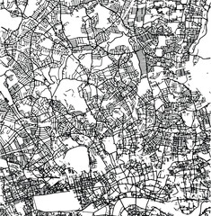 Silhouette map of Archway United Kingdom