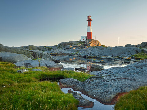 Eigeroy Leuchtturm, Eigeroya, Agder,  Norwegen