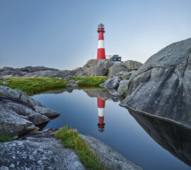 Eigeroy Leuchtturm, Eigeroya, Agder,  Norwegen