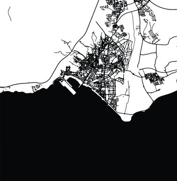 Silhouette map of Almeria Spain