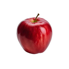 Red apple on transparent background.
