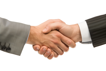 Business Handshake on Transparent Background