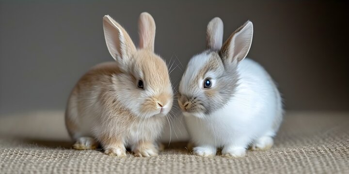 Cute rabbits are featured in this charming stock photo. Concept Animals, Photography, Cute, Rabbits, Stock Photo