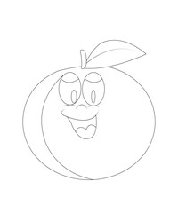 Fruit coloring page for kids