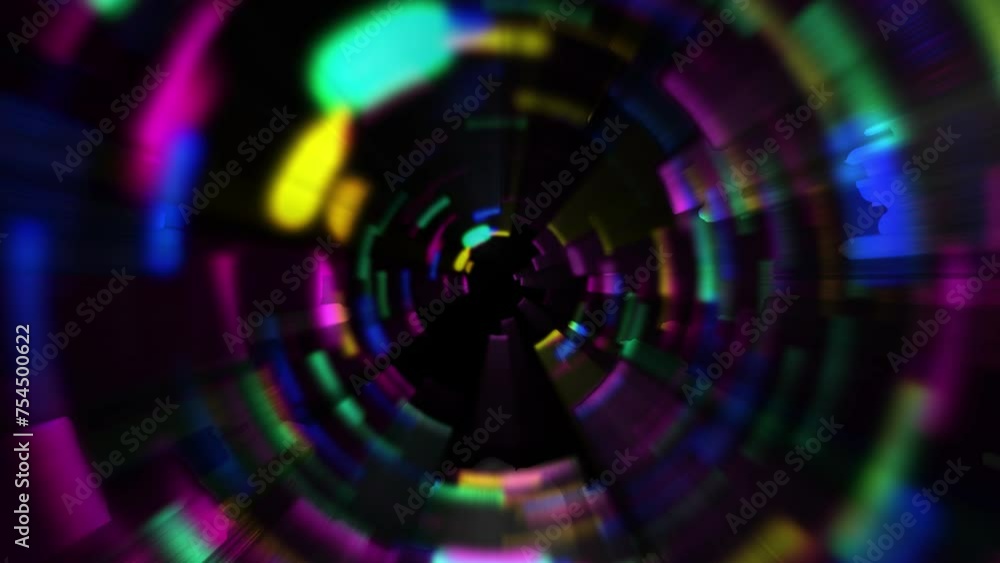 Aufkleber abstract background with endless spiral arrow-shaped elements in different colors.
