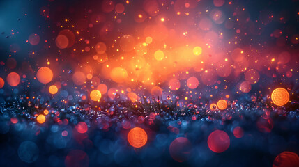 Dance of vibrant, abstract bokeh lights and colors creates a mesmerizing visual effect.
