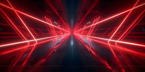 Abstract dark background with glowing red lines for business social media and advertising events. Concept Dark Background, Glowing Lines, Business, Social Media, Advertising Events