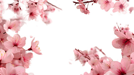 Realistic cherry blossom branch background ,