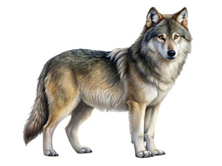 Obraz premium Wolf on transparent