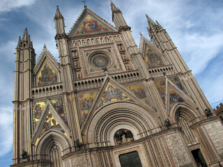 Fototapeta na wymiar Cathedral - piazza del duomo - Orvieto - Tuscia - Italy