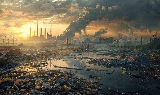 A powerful image highlighting environmental pollution Impactful message