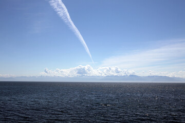Mountain silhouette and sky - Victoria - British Columbia - Canada