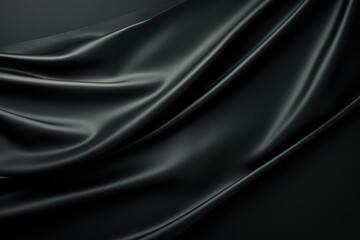Fototapeta premium Luxurious Black Silk Fabric Texture