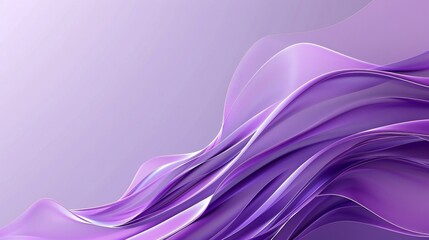  minimalist art piece with a small corner of deep purple to light pink waves transitioning to a plain background of color #fffbfc for text space. Created Using: Crisp wave details, color to no-color g