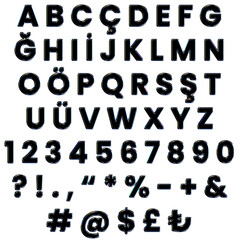 Glass Alphabet with dispersion, glassmorphism, chromatic aberration, Alphabet Atlas