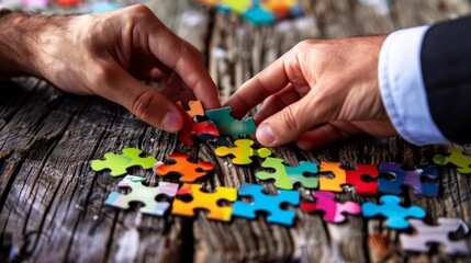 A Jigsaw Puzzle Pieces. 