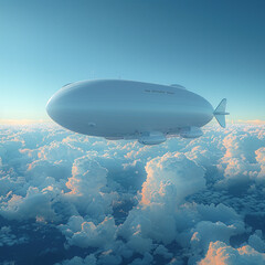 airship in the sky, advertising blimp, zeppelin