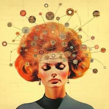 a liberated woman's creative mind represented in the cover of a 1964 issue of Horoscope