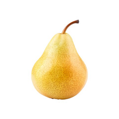 yellow pear fruit isolated on white background. transparent png background