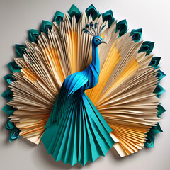 Peacock paper art and craft 