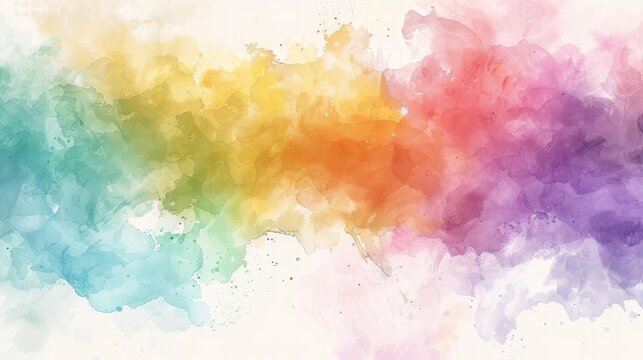 Digital watercolor background abstract splash colorful. Generate AI image
