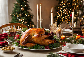 christmas table setting