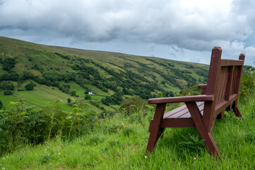 A bench on an Irish hillside