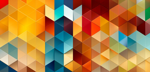 Geometric Harmony: Vibrant Patterns for Graphic Design Backgrounds created with Generative AI technology