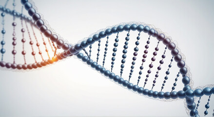 dna strand on white background