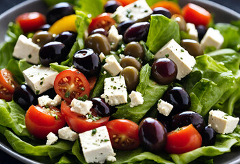 greek salad with feta cheese