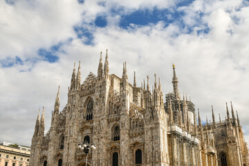 High-section of the Milan Cathedral (Duomo), which took nearly six centuries to complete:...