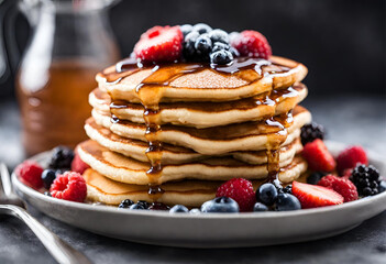 pancakes with blueberries