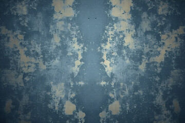 Grunge wallpaper with a blue and white pattern.
