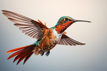 Obraz premium Vibrant Hummingbird in Flight Art