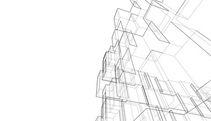 Abstract architecture 3d background	
