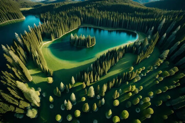 swimming in aquarium