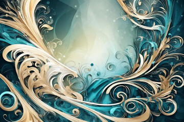 abstract floral background with swirls