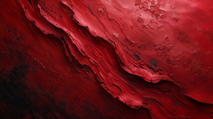 Red Textured Abstract Liquid Art - obrazy, fototapety, plakaty