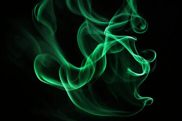 smoke on black