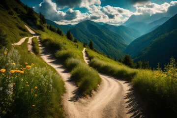 mountain road in the mountains