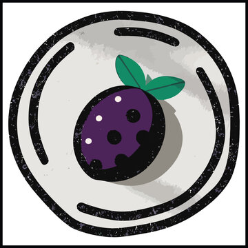 purple plum on plate clip art preview