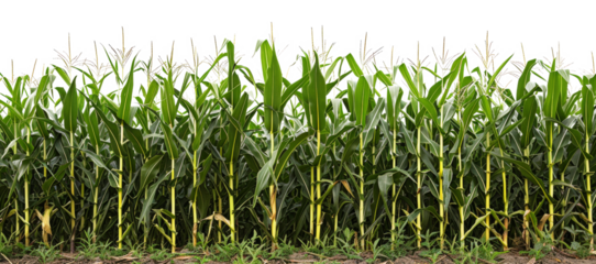 Lush cornfield, cut out - stock png.