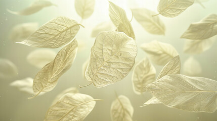 Patterns of Nature: A Detailed Look at the Intricate Textures of Leaves, Highlighting the Beauty of Seasonal Changes