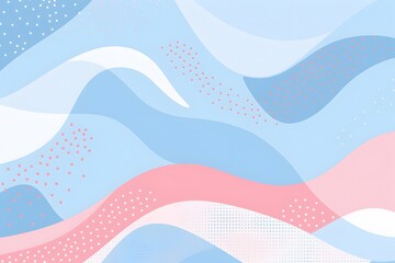 Abstract background, with wavy lines, light blue tone, decorated with halftone dots. Modern curved pastel pattern,the concept of graphic and web design,advertising banner