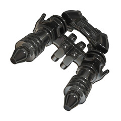 Metal abstract object,3d render © neurostructure