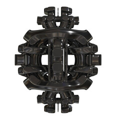 Metal abstract object,3d render © neurostructure